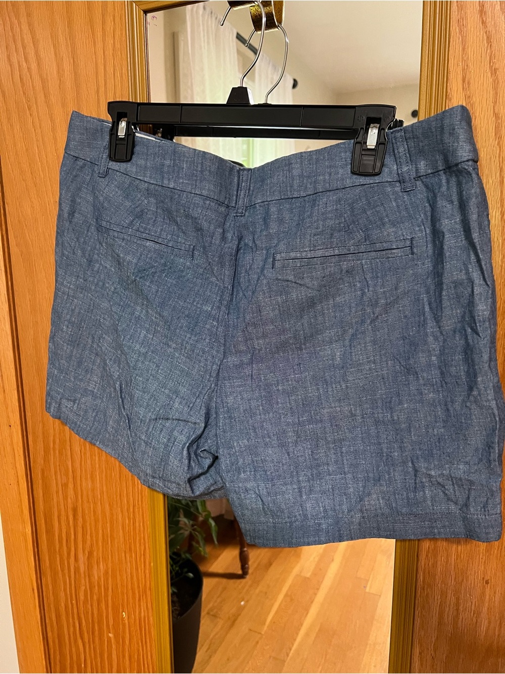J. Crew Chambray-Look Blue Bermuda Shorts - Picture 2 of 4